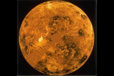 This is a picture of the surface of Venus, which is hot enough to melt lead, thanks to a runaway greenhouse effect at some point in the planet's past. Two recent studies look at how such processes might occur. JPL/AP/File