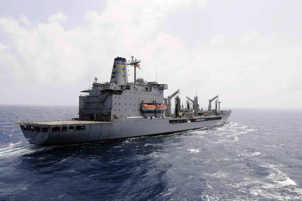 The Rappahannock, which refuels warships, had just passed through the Strait of Hormuz when a fishing boat started to approach it. The supply ship fired on the craft, killing one and injuring three. (Cale Hatch / U.S. Navy / March 21, 2012)